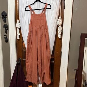 Natural Life Rust Jumpsuit, size S